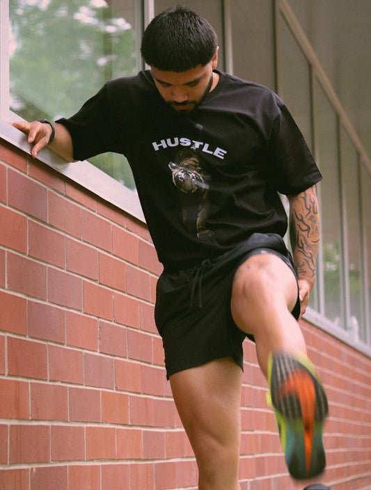 The Hustle Tee - BLACK